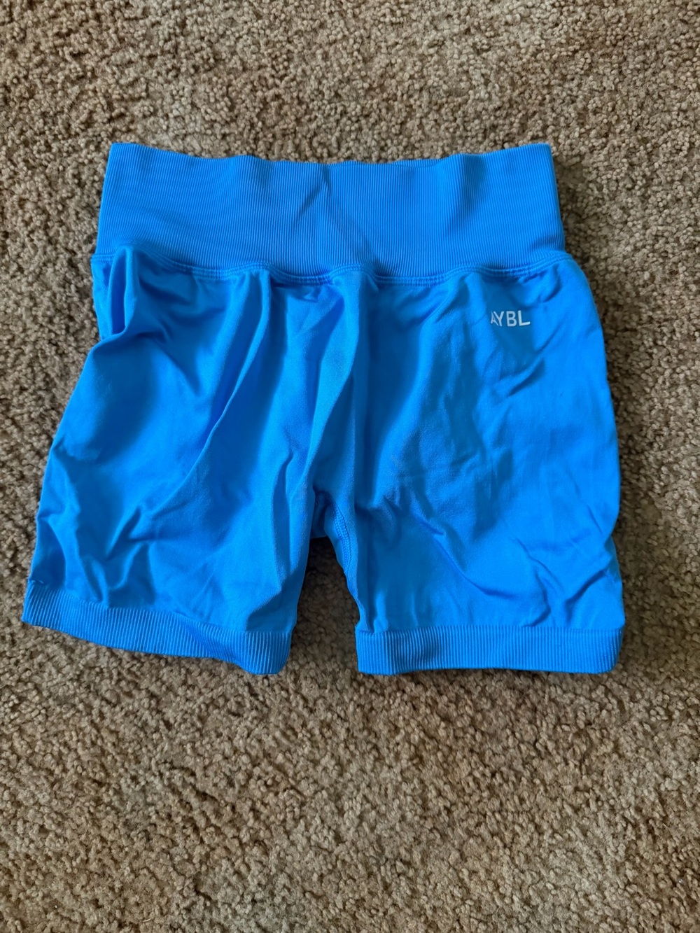 AYBL Bright Blue High-Rise Bike Shorts